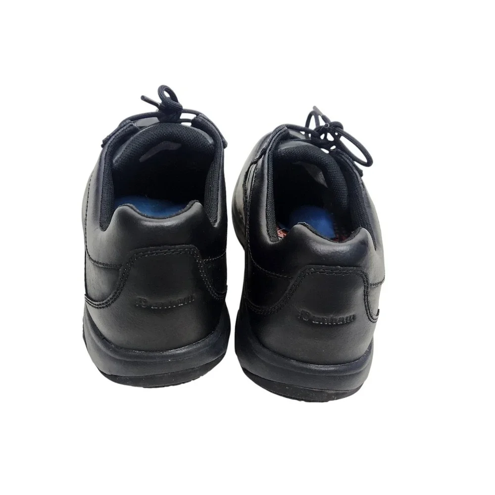 DUNHAM Midland Service Shoes Mens 9 6E Black Leather Slip Resistant Work Sneaker